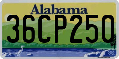 AL license plate 36CP250