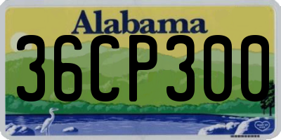 AL license plate 36CP300