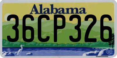 AL license plate 36CP326