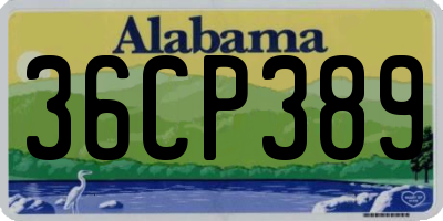 AL license plate 36CP389