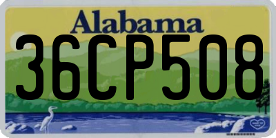 AL license plate 36CP508
