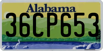 AL license plate 36CP653
