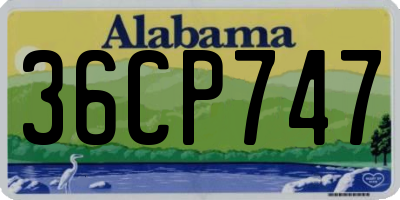 AL license plate 36CP747