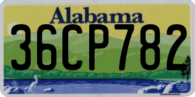 AL license plate 36CP782
