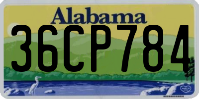 AL license plate 36CP784