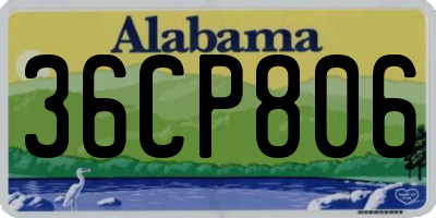 AL license plate 36CP806