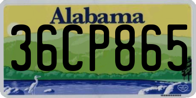 AL license plate 36CP865