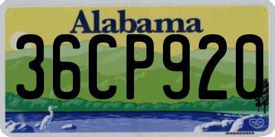 AL license plate 36CP920