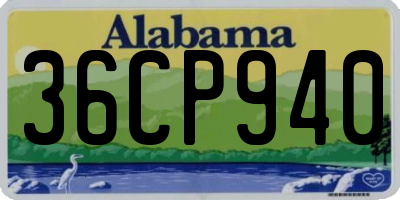 AL license plate 36CP940