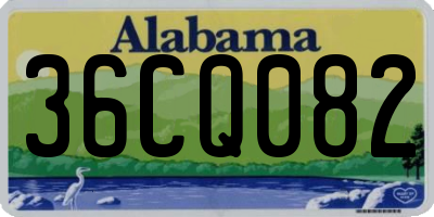 AL license plate 36CQ082