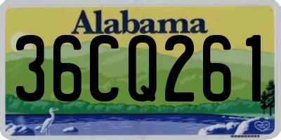 AL license plate 36CQ261