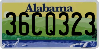 AL license plate 36CQ323