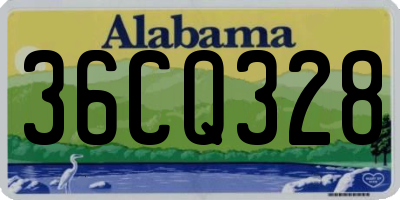 AL license plate 36CQ328