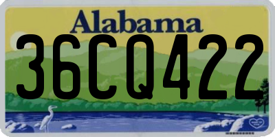 AL license plate 36CQ422