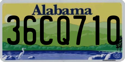 AL license plate 36CQ710
