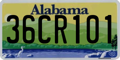 AL license plate 36CR101