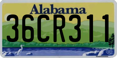 AL license plate 36CR311