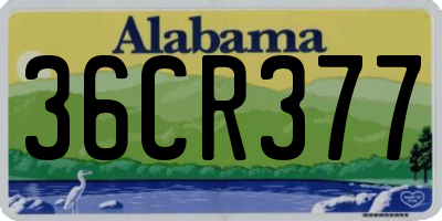 AL license plate 36CR377