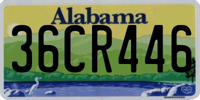 AL license plate 36CR446