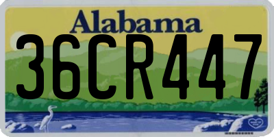 AL license plate 36CR447