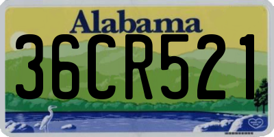 AL license plate 36CR521