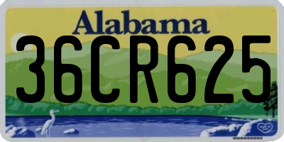 AL license plate 36CR625