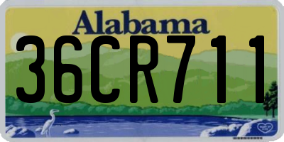 AL license plate 36CR711