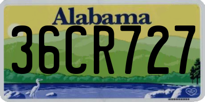 AL license plate 36CR727
