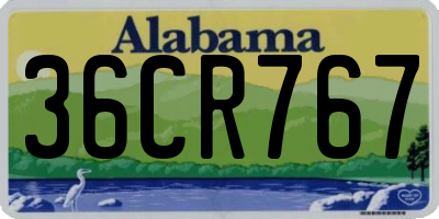 AL license plate 36CR767