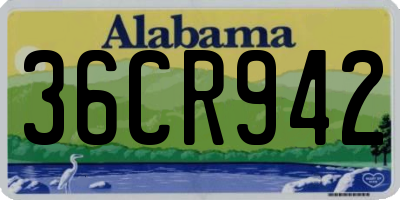 AL license plate 36CR942