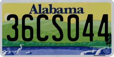 AL license plate 36CS044