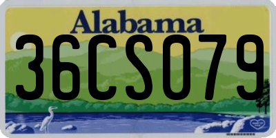 AL license plate 36CS079