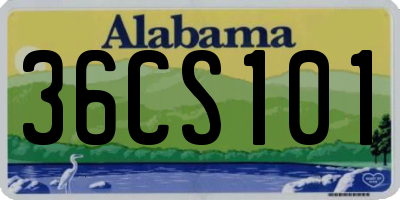 AL license plate 36CS101