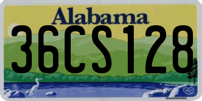 AL license plate 36CS128
