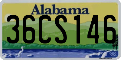 AL license plate 36CS146