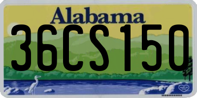AL license plate 36CS150