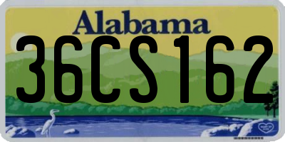 AL license plate 36CS162