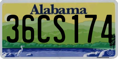 AL license plate 36CS174