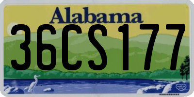 AL license plate 36CS177