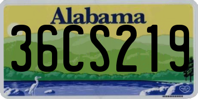 AL license plate 36CS219