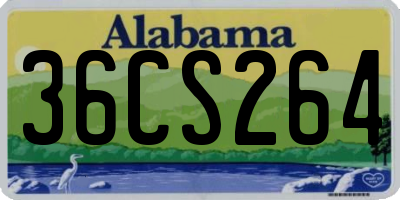 AL license plate 36CS264