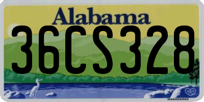 AL license plate 36CS328