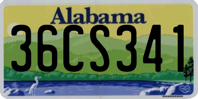 AL license plate 36CS341