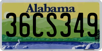 AL license plate 36CS349