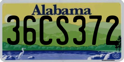AL license plate 36CS372