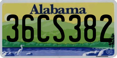 AL license plate 36CS382