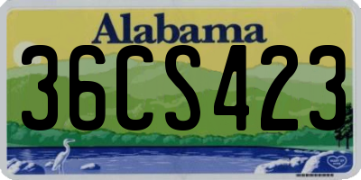 AL license plate 36CS423