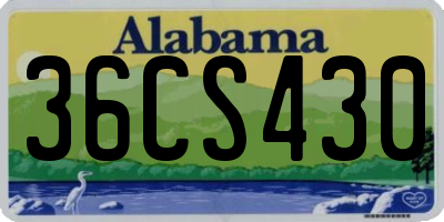 AL license plate 36CS430