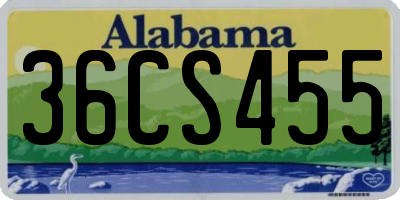 AL license plate 36CS455