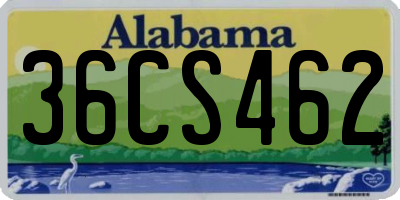 AL license plate 36CS462